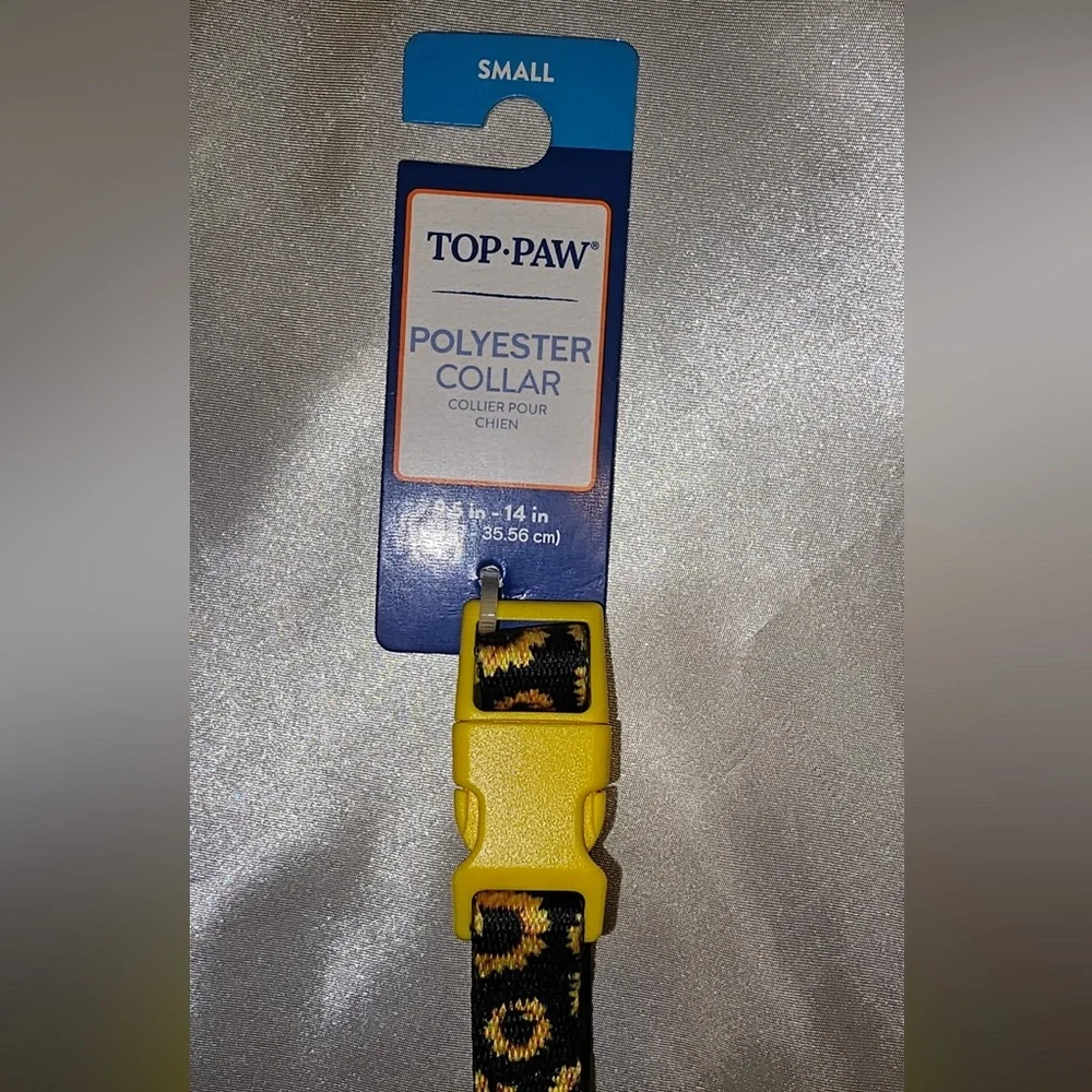 Top Paw Sunflower Polyester Dog Collar (S)
